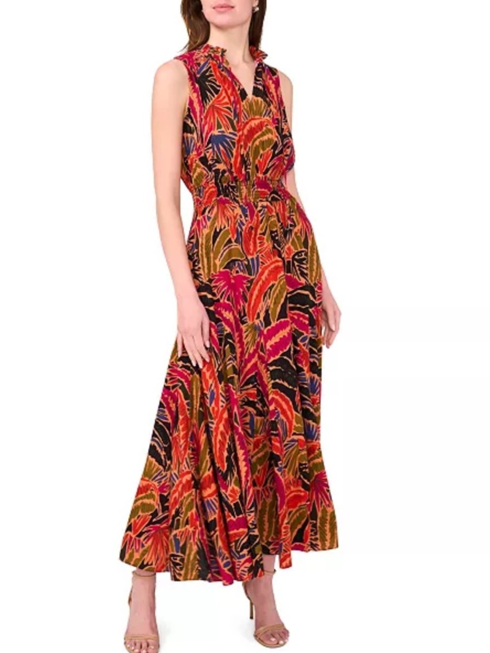 MSK
Women's Sleeveless Split-Neck Maxi Dress